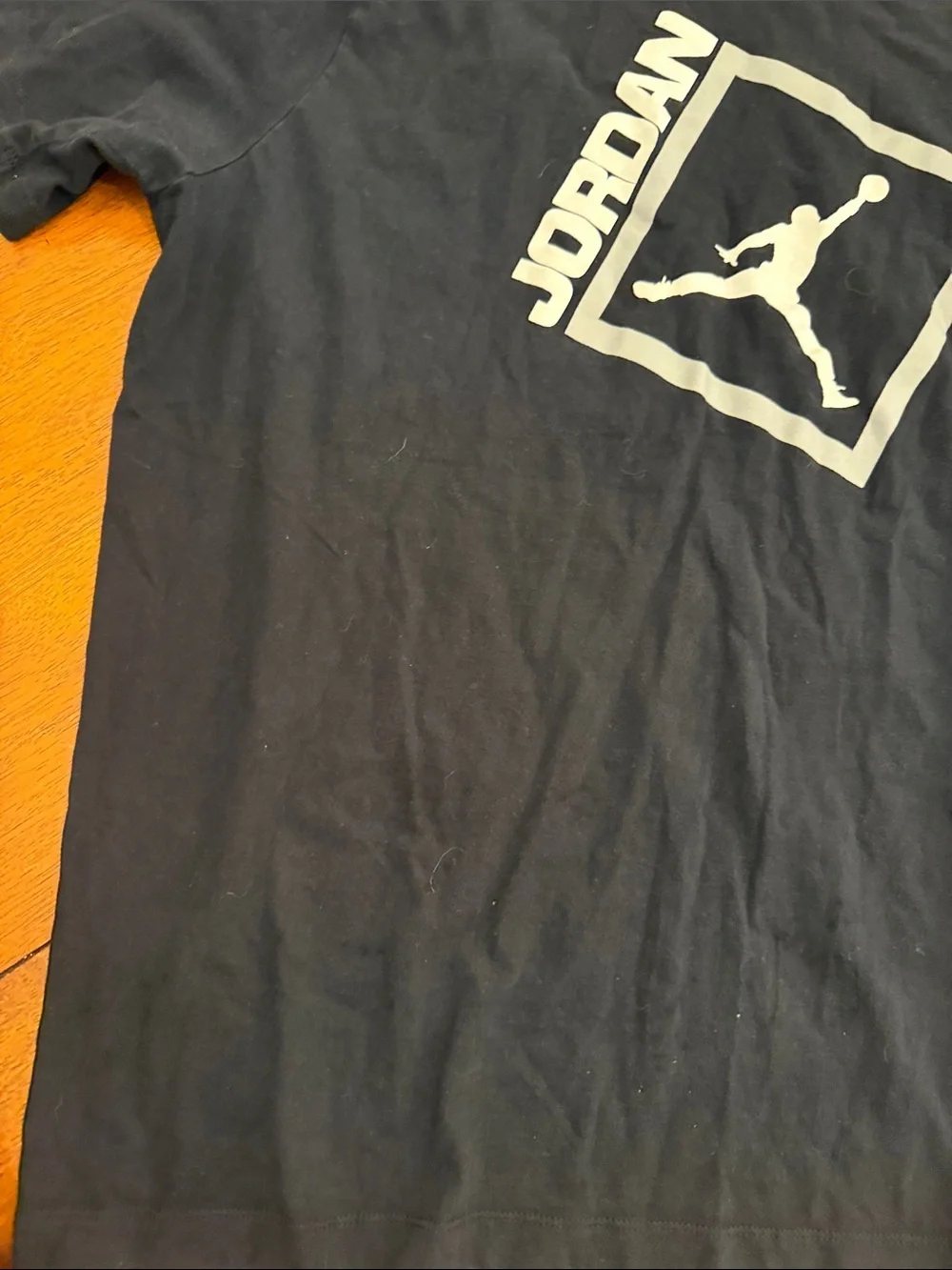 Jordan Black Short Sleeve Tee with White Jumpman Graphic xxl
